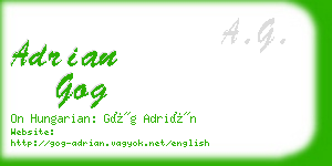 adrian gog business card